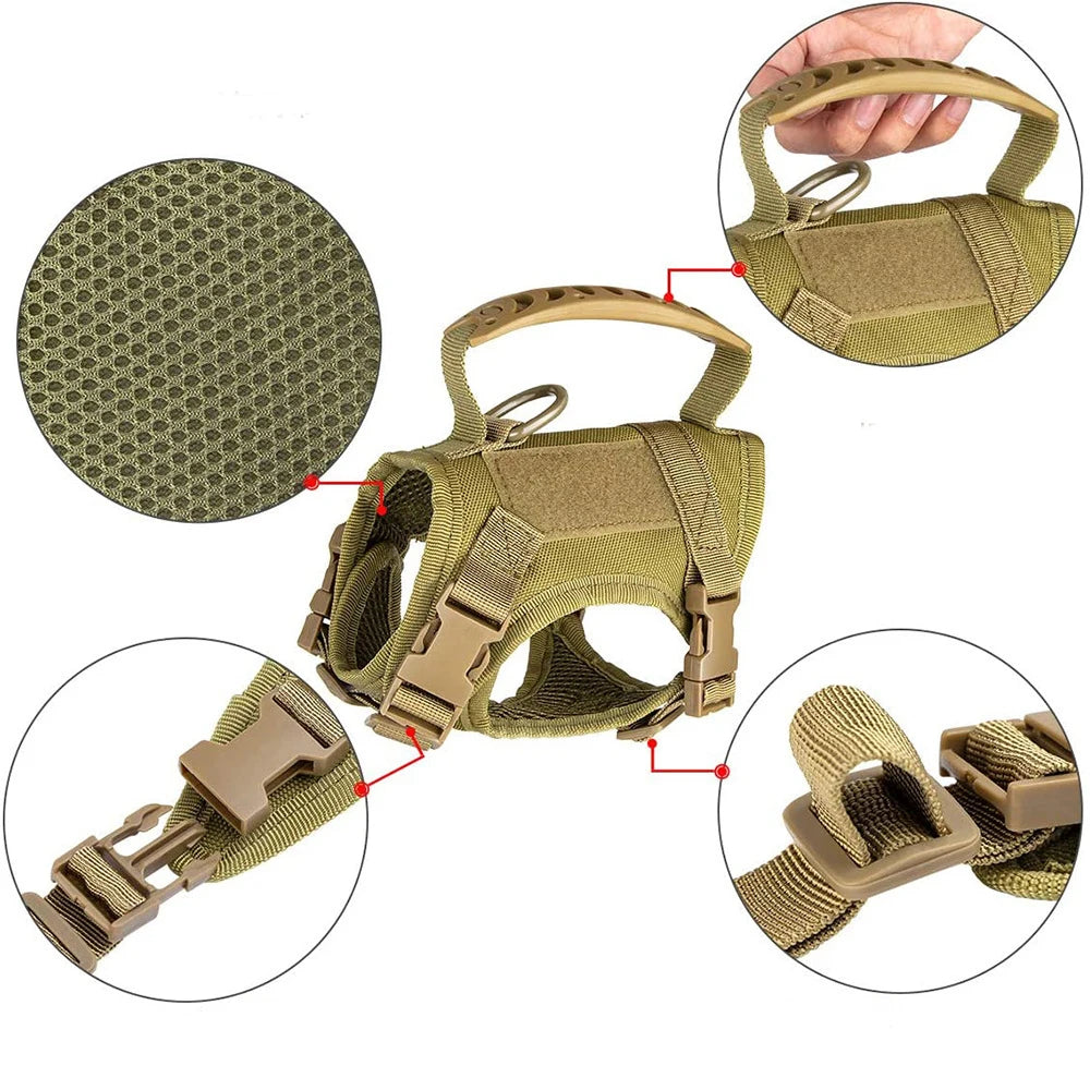 600D Tactical Training Vest for Cats & Small Dogs