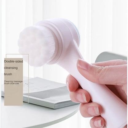 Double-Sided Silicone Facial Cleansing Brush