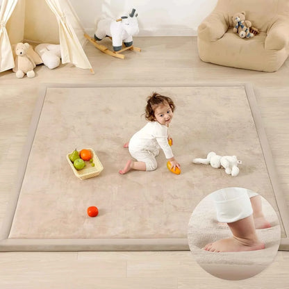 Carpet For Floor 3cm Thick Memory Foam Playpen Mat With Non-slip Bottom For Living Room Soft Velvet Minimalist Carpet Kids Rugs