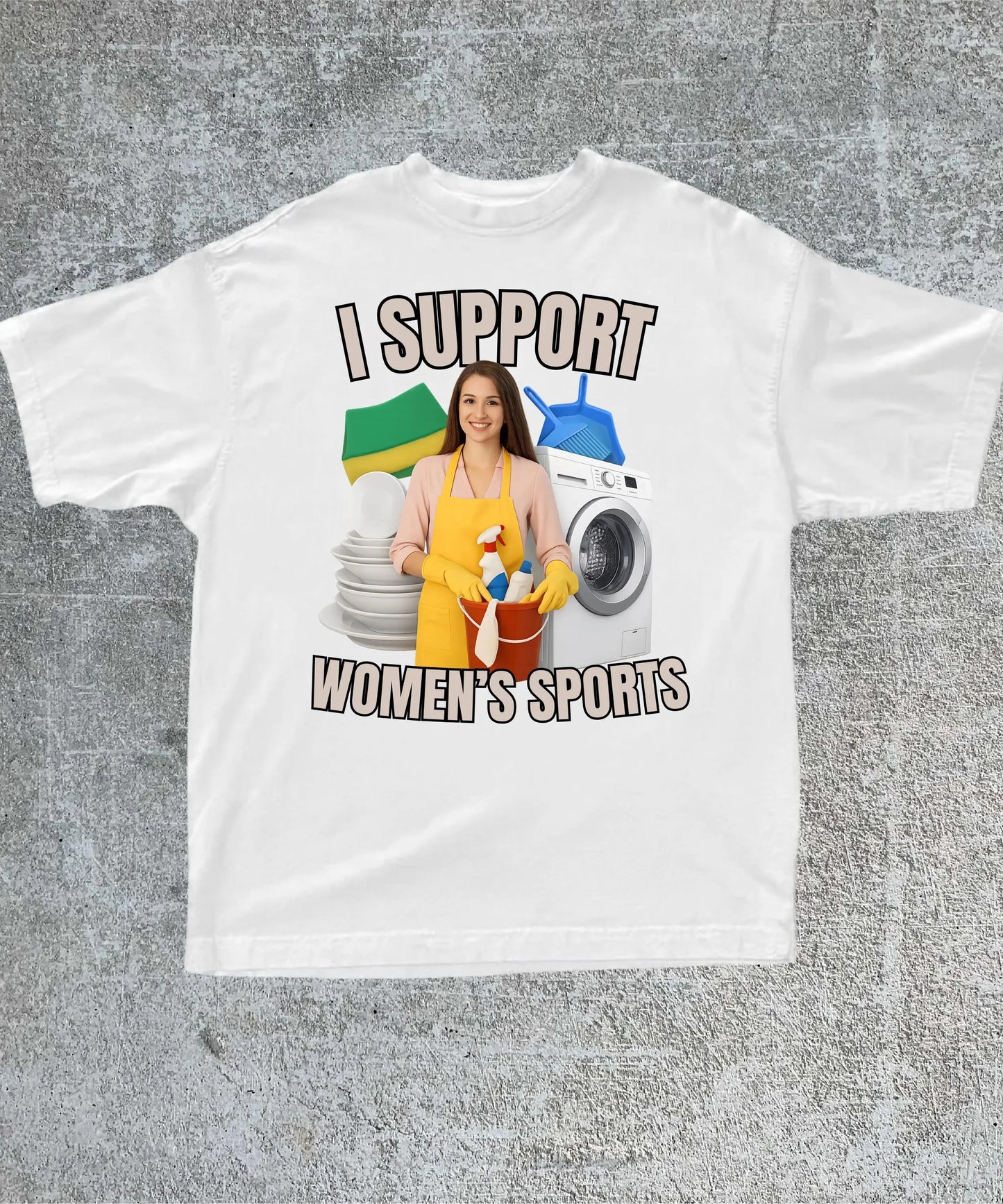 Men I Support Women's Sports — Unisex Oversized Funny Sarcastic T-Shirt