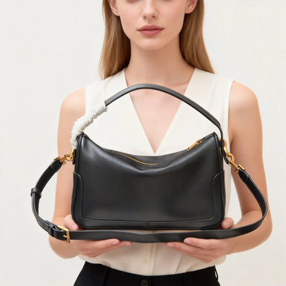 Portable Soft Leather Chain Handbag