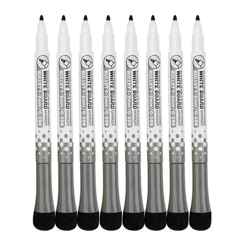 8 Colors Whiteboard Pens, Fine Tip Magnetic Water-Based Pen with Erasable Cap, Magnet Children's Painting Home, School Office
