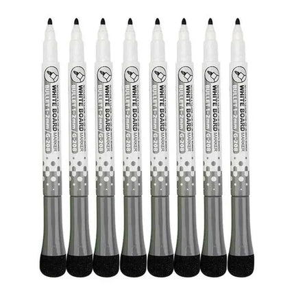8 Colors Whiteboard Pens, Fine Tip Magnetic Water-Based Pen with Erasable Cap, Magnet Children's Painting Home, School Office