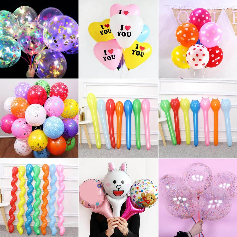 50/100 PcsNo gas pump provided Cartoon Balloons Decoration Helium Inflatable Balloons Animal Duck Rabbit Balloon