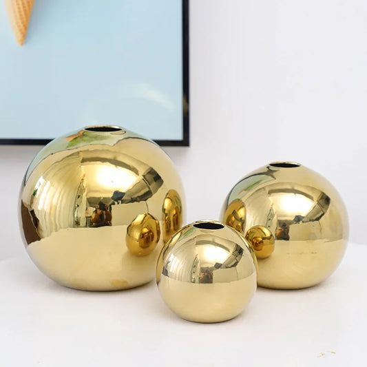 Vase ovale en céramique nordique — Décoration intérieure minimaliste abstraite pour salon, table et étagère