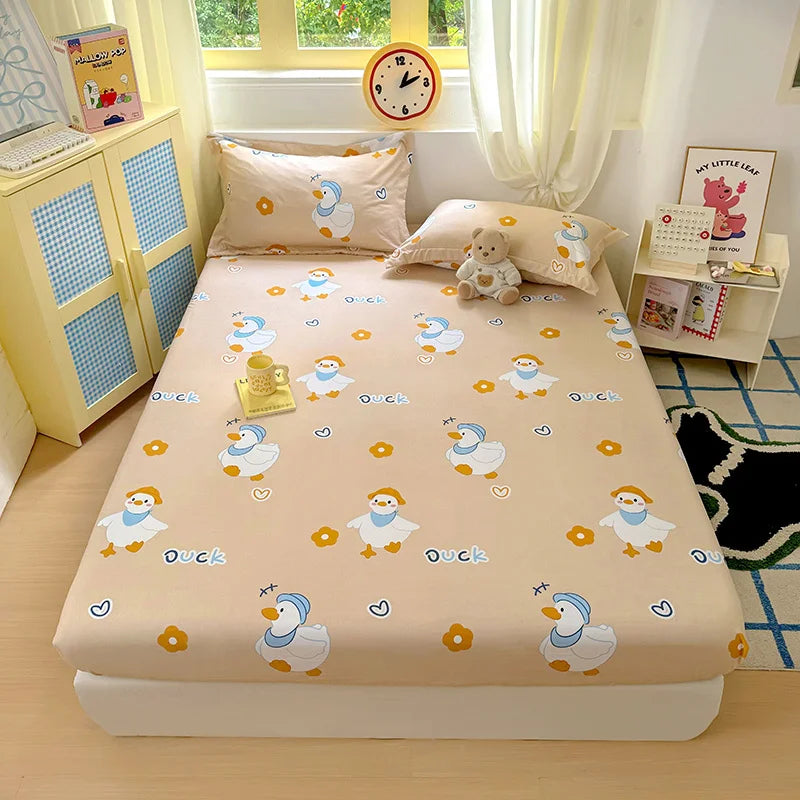Kawaii Dinosaur Fitted Sheet | Kids Mattress Cover