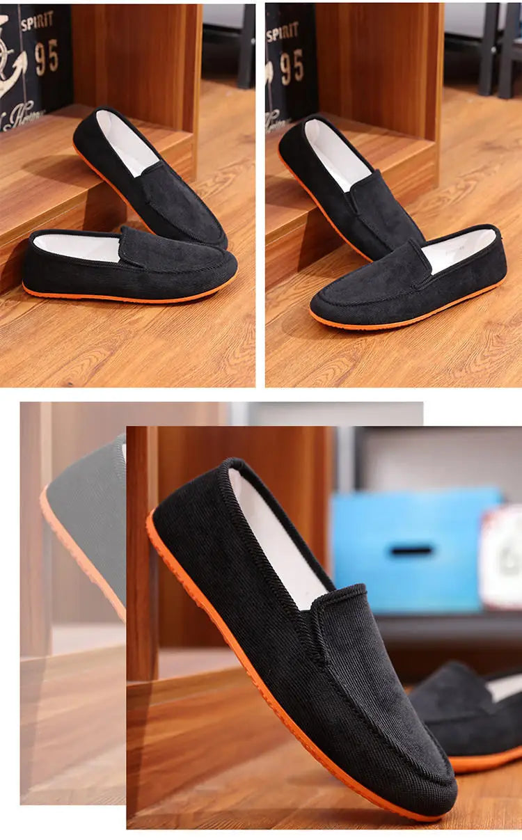 Men's Big Size Fabric Loafers | Soft Slip-On Driving Moccasins Summer Style