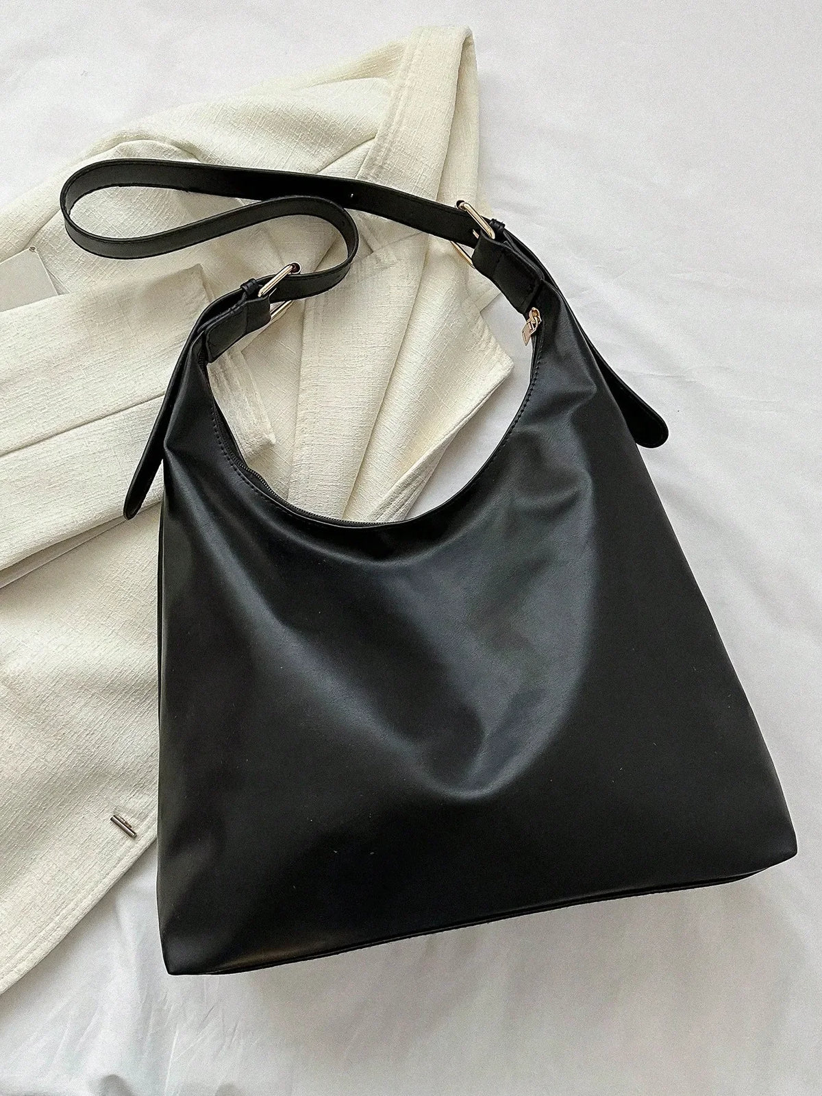 Large Capacity Solid Color Shoulder & Tote Bag