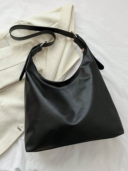 Large Capacity Solid Color Shoulder & Tote Bag