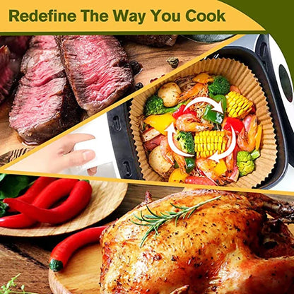 Disposable Air Fryer Liners, Square & Round Non-Stick Baking Paper