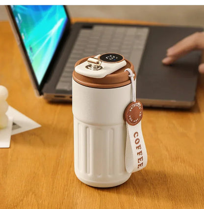 Smart Temperature Display Thermos Bottle 450ml – 316 Stainless Steel Portable Coffee Mug