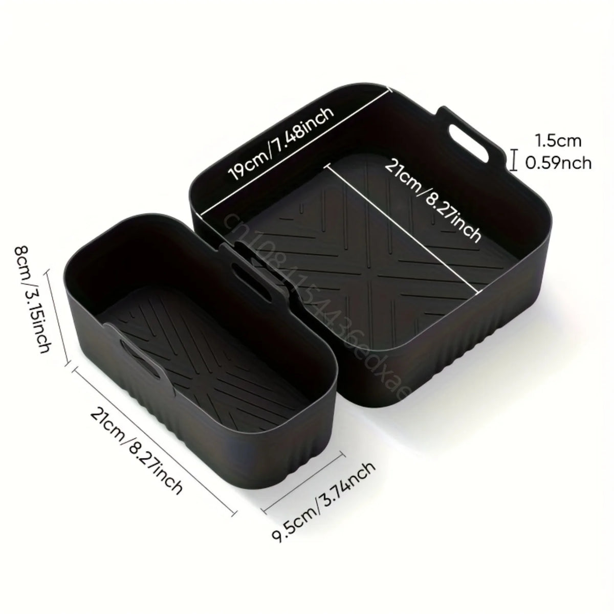 Air Fryer Silicone Liner for Philips Dual Basket Air Fryer NA350 Series 6L/3L Reusable Dual Airfryer Liner Air Fryer Accessories