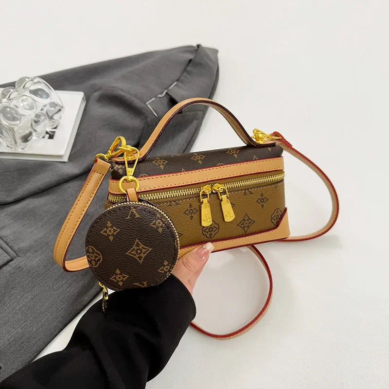 Brown Commuter Tote, Large Capacity Shoulder Bag