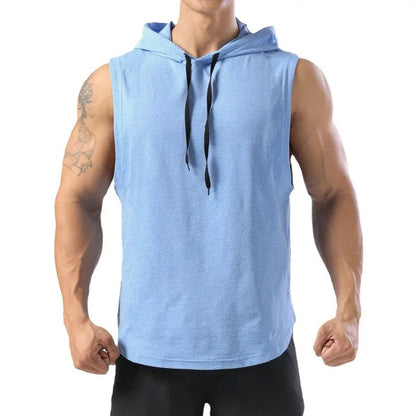 Solid Color 2023 Brand New Men's Tank Tops Vest Sleeveless Tees For Male Hooded Man Vests Tops Hip Hop Men Tank Top T shirt