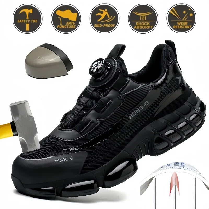 Men’s Safety Work Shoes — Steel Toe, Puncture-Proof & Anti-Smash