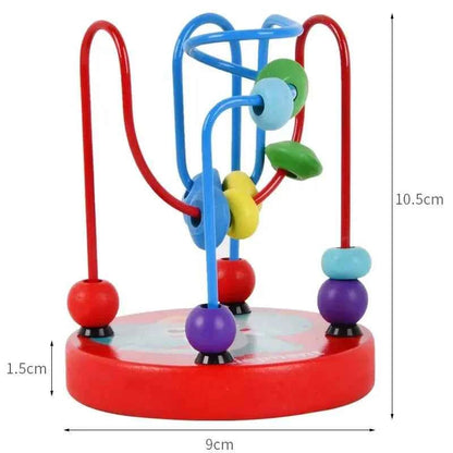 Colorful Wooden Roller Coaster Educational Circle Toy For Preschool Learning Bead Maze Toy Perfect Gift For Young Children