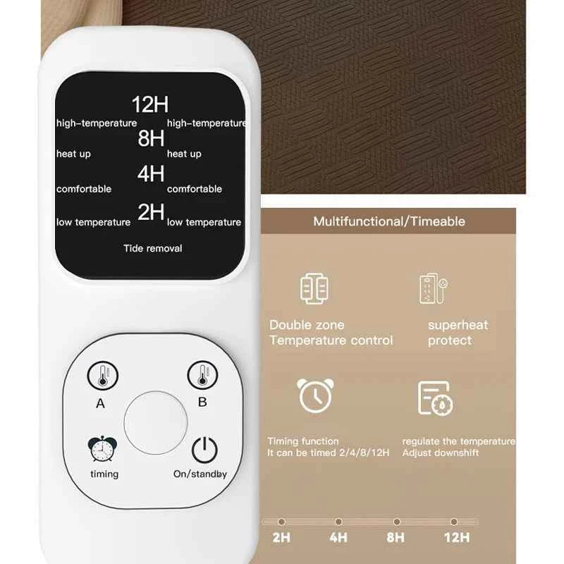 Smart Dual zone Electric blanket Wide 150cm/180cm/200cm Knitted Sofa Bed Cover Bedspreads Home for Hotel bed sheets Thin Blanket