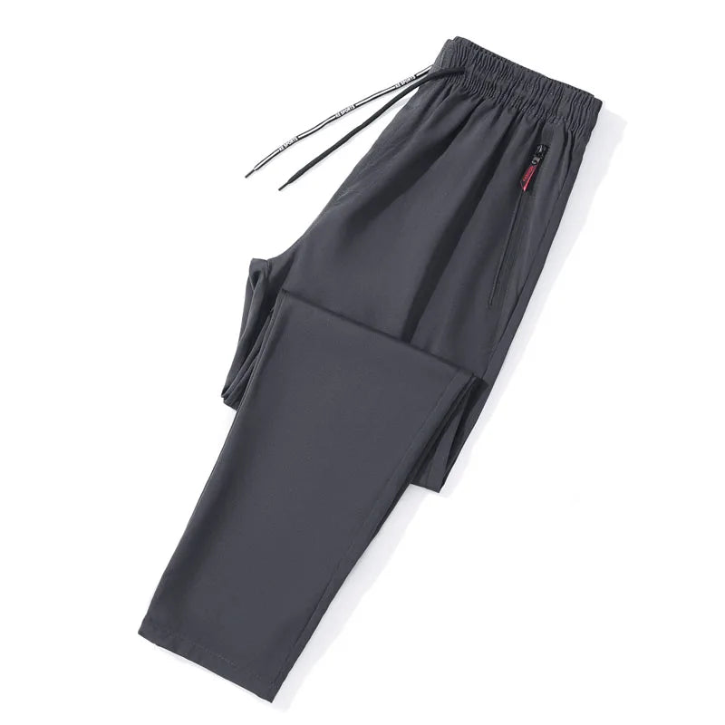 Men's Stretch Slim Fit Elastic Waist Jogger Pants — Korean Classic Casual Trousers