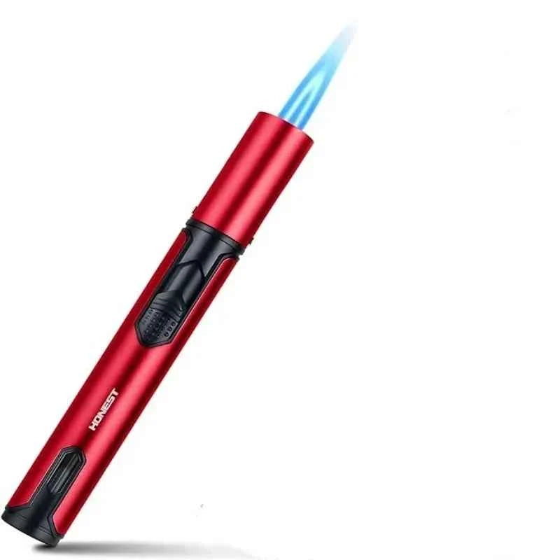 4PC/1PC Honest Metal Windproof Torch Gas Lighter,  Refillable Pen Jet Flame Igniter for Kitchen BBQ Candle Camping Men's Gadget