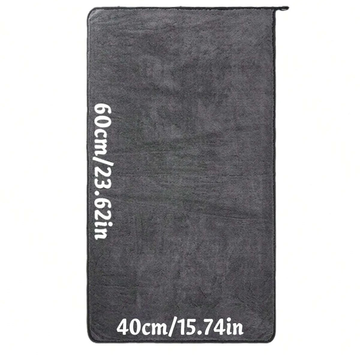 Oversized Dark Gray Microfiber Car Wash Cloth