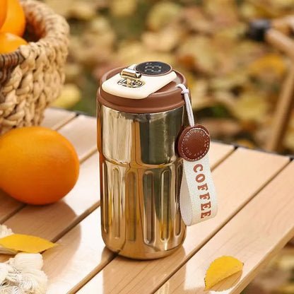 Smart Temperature Display Thermos Bottle 450ml – 316 Stainless Steel Portable Coffee Mug