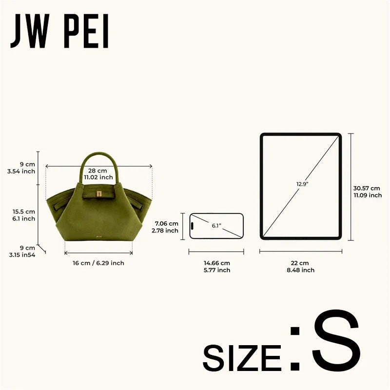 Minimalist Pebbled Leather Trapeze Tote, Top Handle