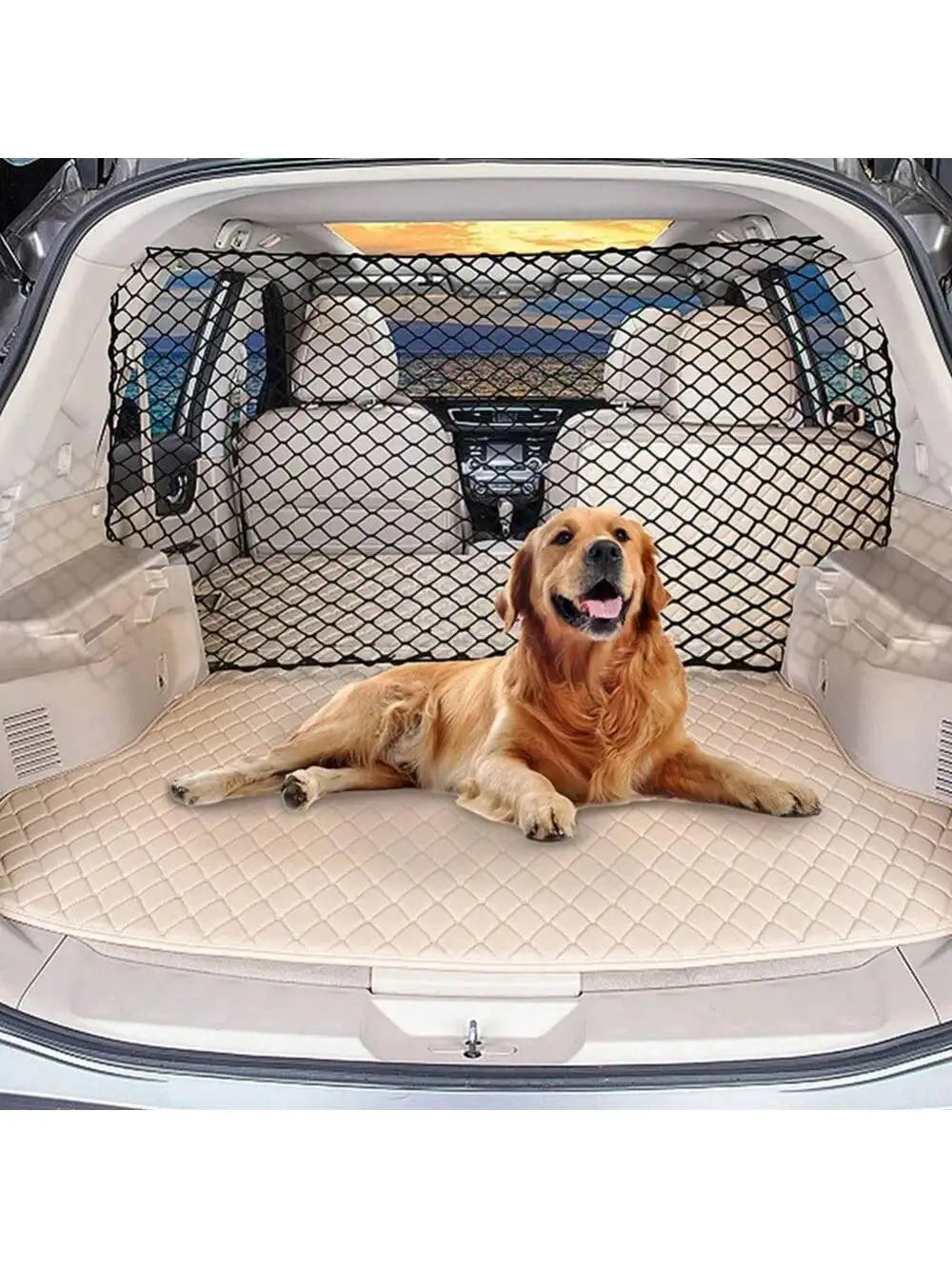 Elastic Car Trunk Fence Net for Dog Safety