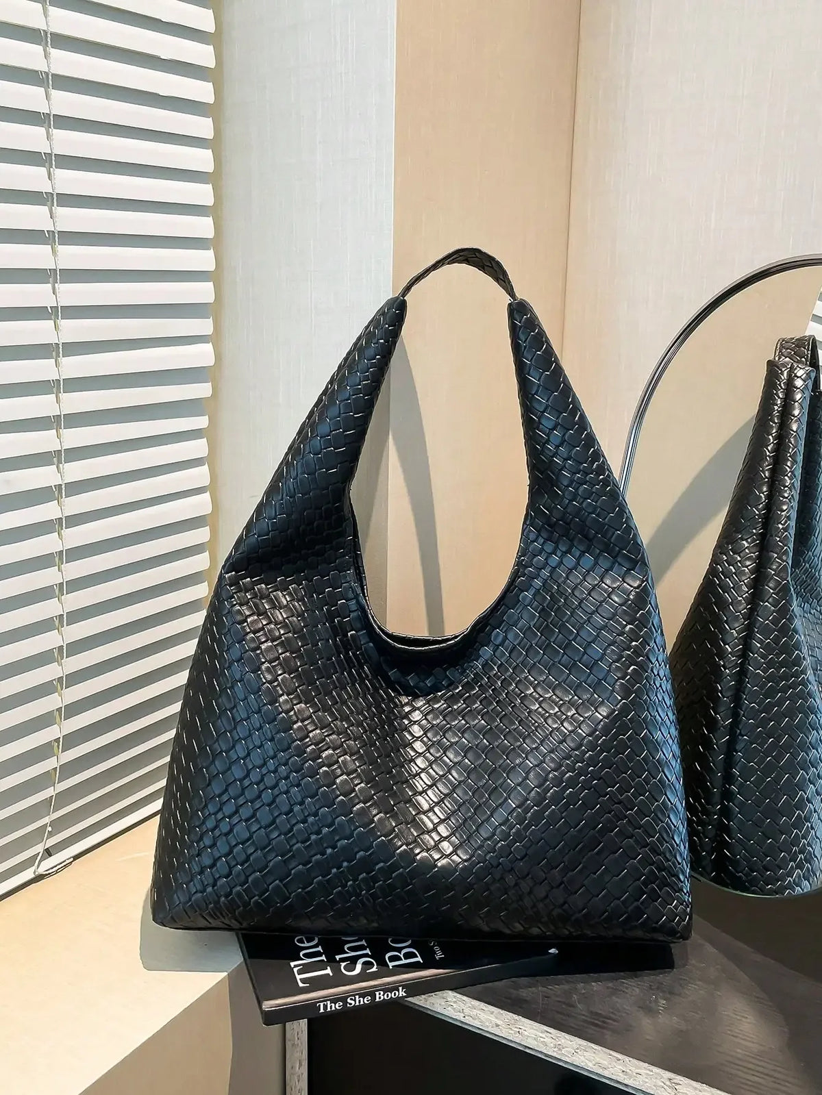 Large Capacity Solid Color Shoulder & Tote Bag