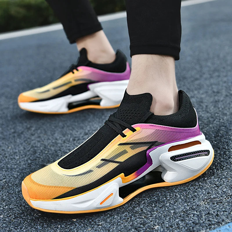 Men Basketball Shoes Breathable Outdoor Mesh Sports Shoes 2025 New Anti Slip Rebound Flat Basketball Boots for Men