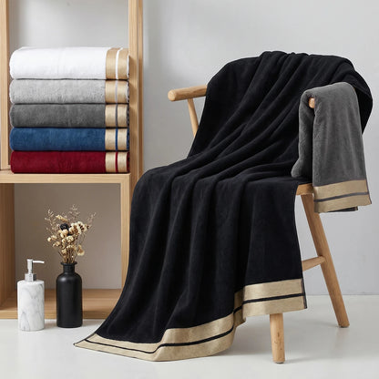 8-Piece Luxury Pure Cotton Bath Towel Set, 2 Bath Towels + 2 Face Towels