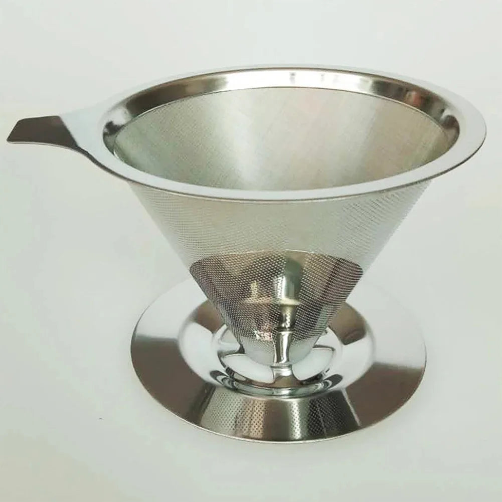Reusable Stainless Steel Coffee Filter | Double Layer Tea Strainer Coffee Making Tool