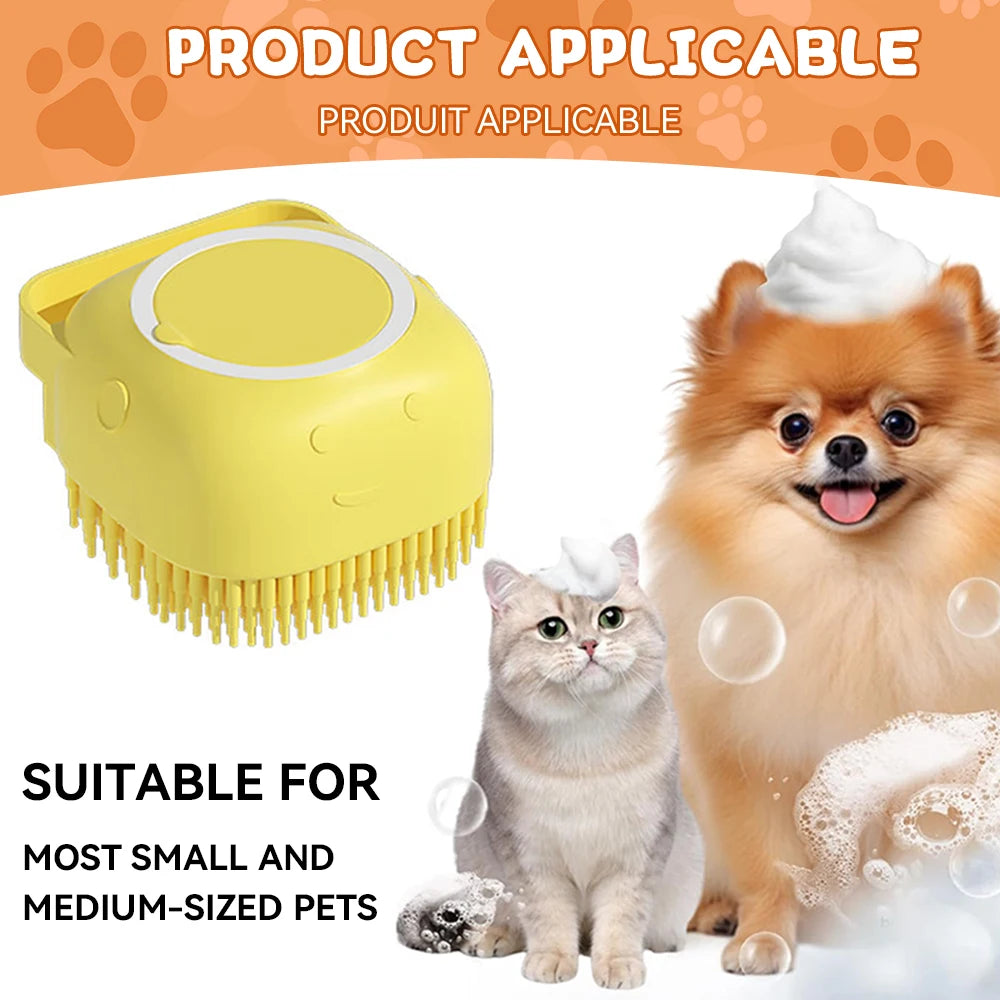 Silicone Bathing Brush with Shampoo Dispenser
