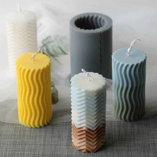 Soy Wax White Beeswax Paraffin Aromatherapy Candle DIY Materials 3D Creative Handmade Shaped Cylindrical Candle Mold
