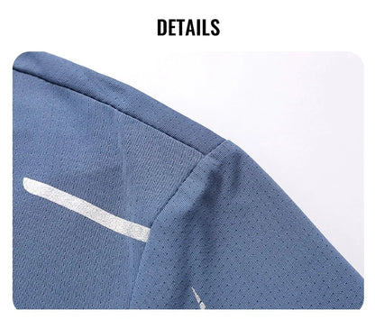 Ice Silk Running Shirts Men Loose Printing Short Sleeve Top Basketball Gym Sportswear For Male Fitness Workout Quick Dry Tee