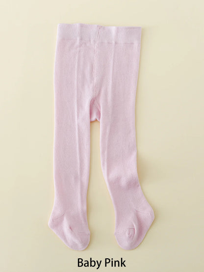 New Baby Girls Pantyhose Newborn Elastic Waist Solid Color Stockings Slim Fit Socks Tights for Casual Daily