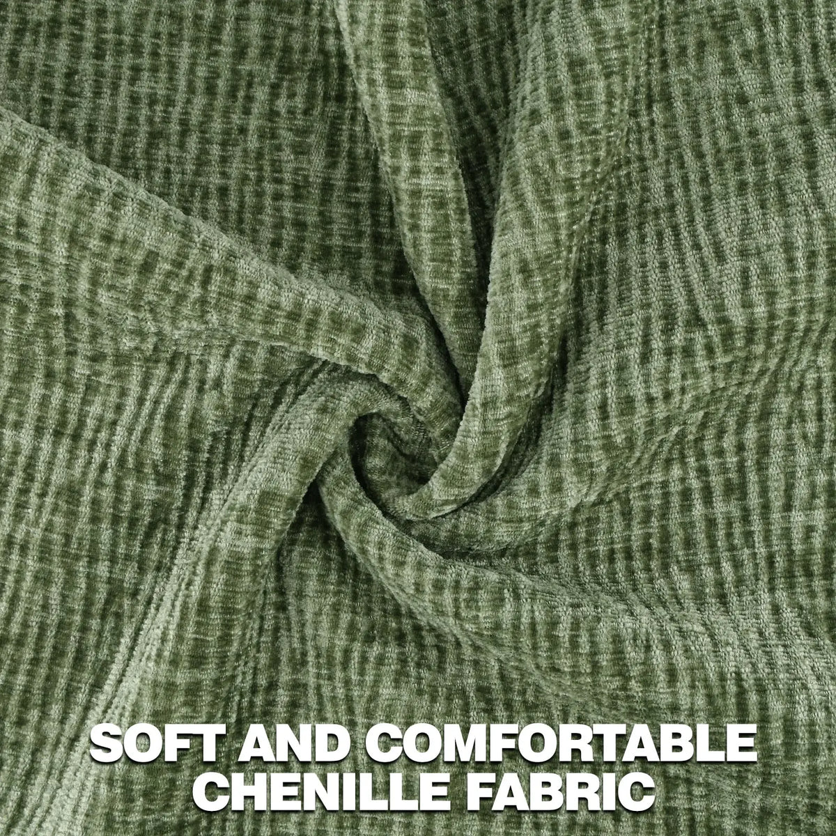 Beige Chenille Cushion Cover with Hidden Zipper