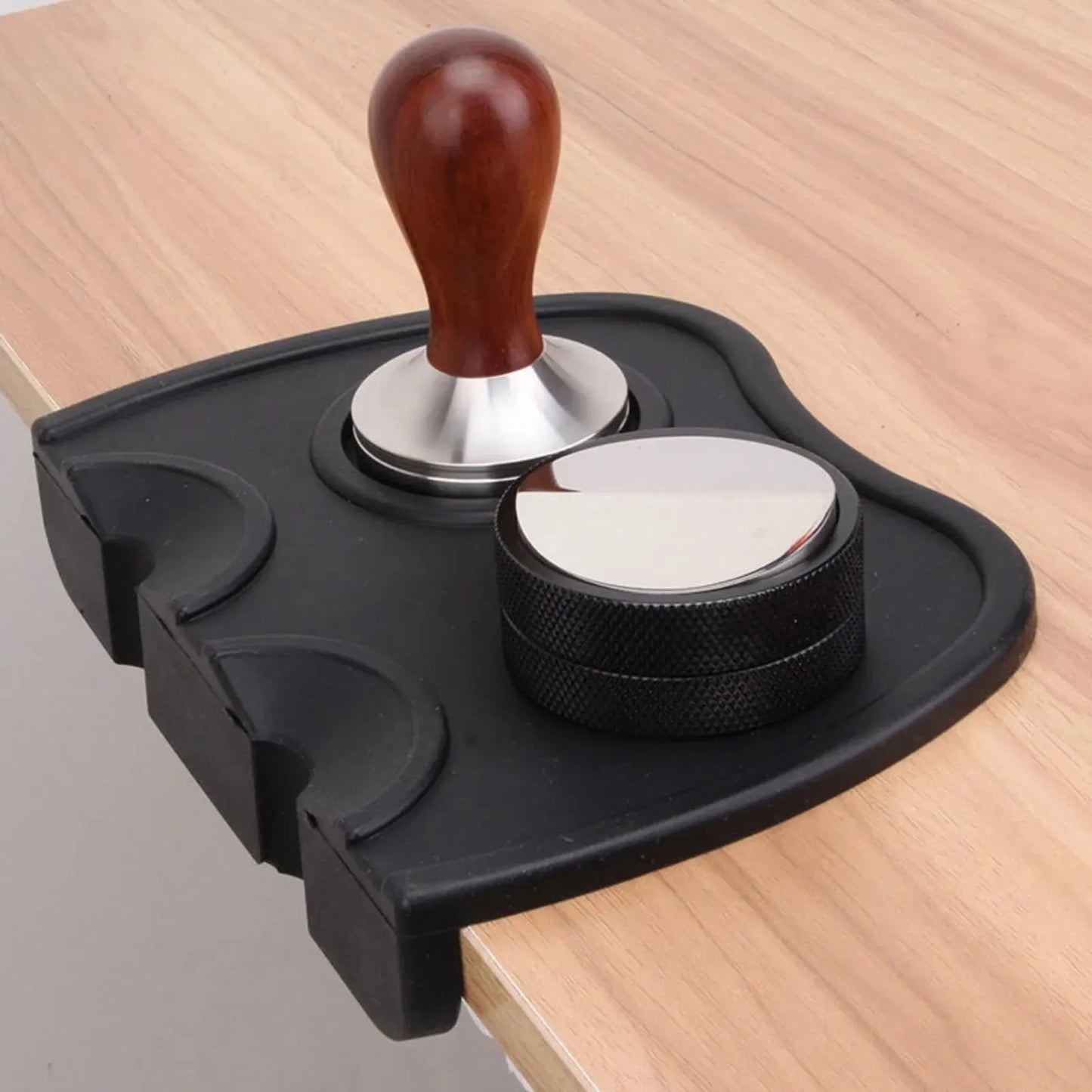 Espresso Tamping Mat & Station | Silicone Barista Corner Pad with WDT Tools