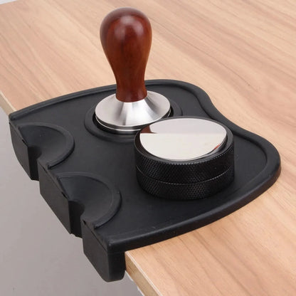 Espresso Tamping Mat & Station | Silicone Barista Corner Pad with WDT Tools