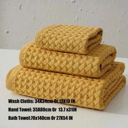 Bathroom Face Towel 100% Cotton Waffle Large Bath Towel Men Soft Child Hand Towel Hotel Gifts Wholesale Women 35X80 34X34 70X140