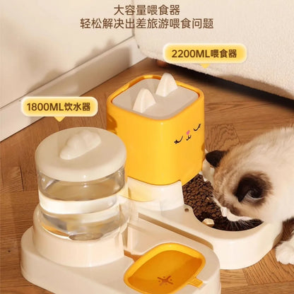 Battery-Powered Cat Water Fountain, Wireless Flow