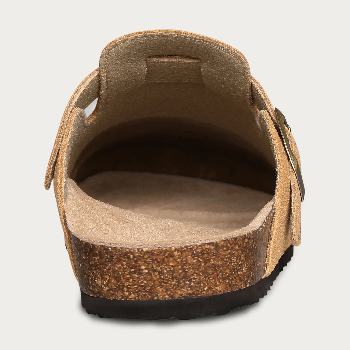 Men’s Suede Clogs — Soft Leather Cork Sandals with Arch Support