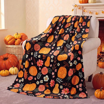 Halloween Throw Blanket Ghost Fleece Flannel Blanket Goth Halloween Soft Cozy Plush Blankets for Couch Bed Sofa Pink Spooky Decor 60"X50"