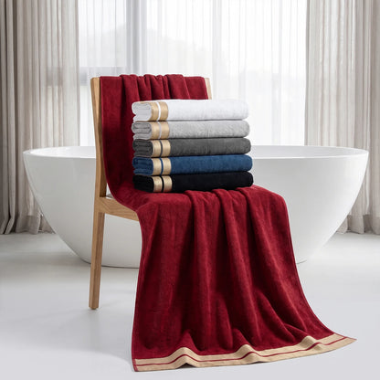 8-Piece Luxury Pure Cotton Bath Towel Set, 2 Bath Towels + 2 Face Towels