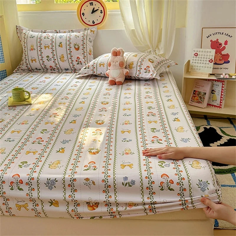 Kawaii Dinosaur Fitted Sheet | Kids Mattress Cover