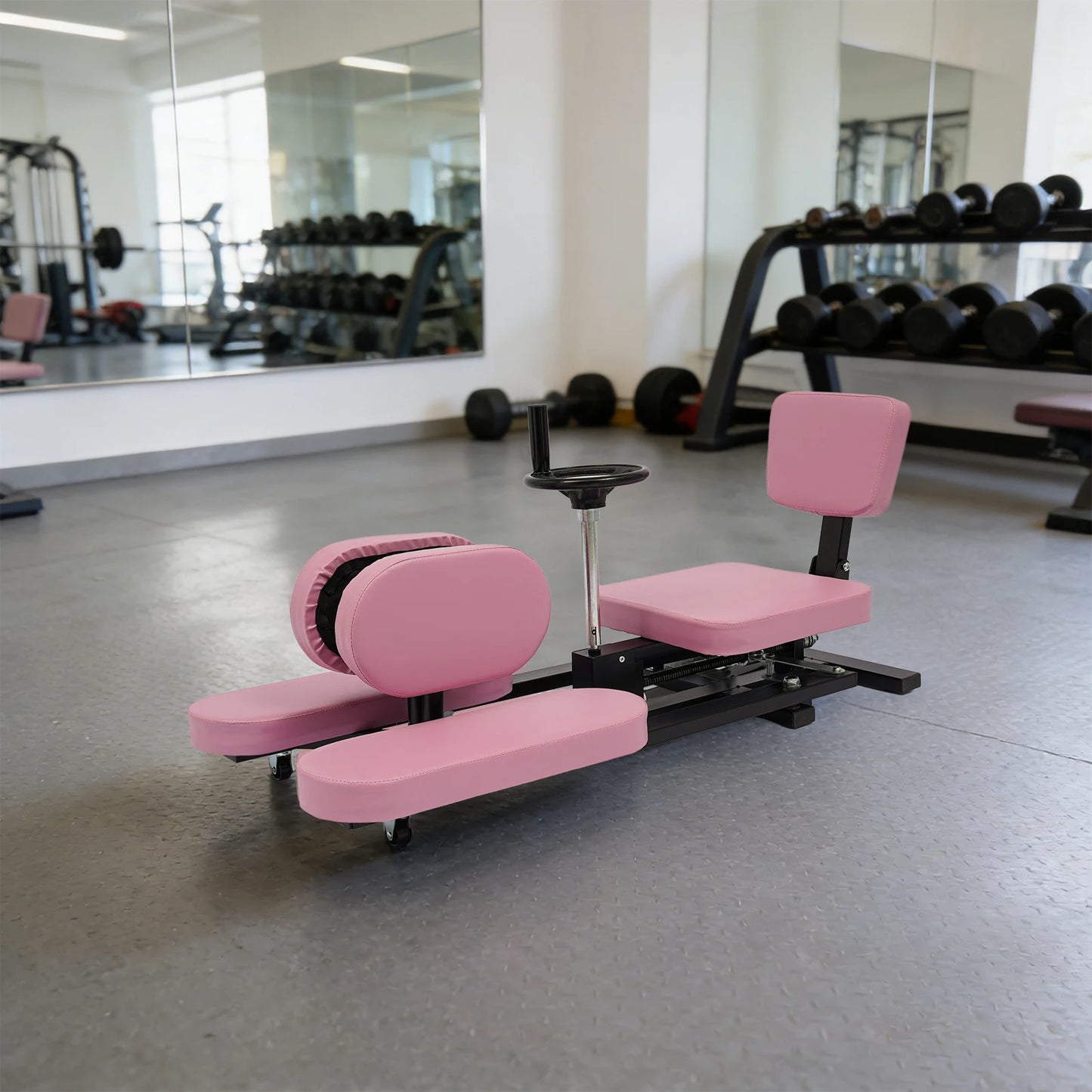 Adjustable Split Machine Heavy Duty Leg Stretcher with Wheels & Cushion for Dance Yoga Home Gym