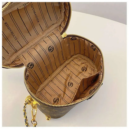 Letter-Printed Bucket Bag, Versatile Crossbody