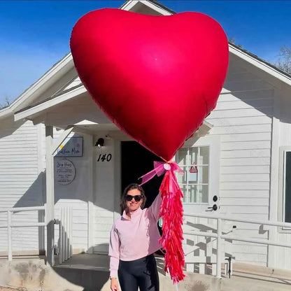1/2Pcs Huge Heart Balloons 60Inch Large Red Heart Shaped Helium Balloons for Wedding Birthday Engagement Valentine's Day Decor