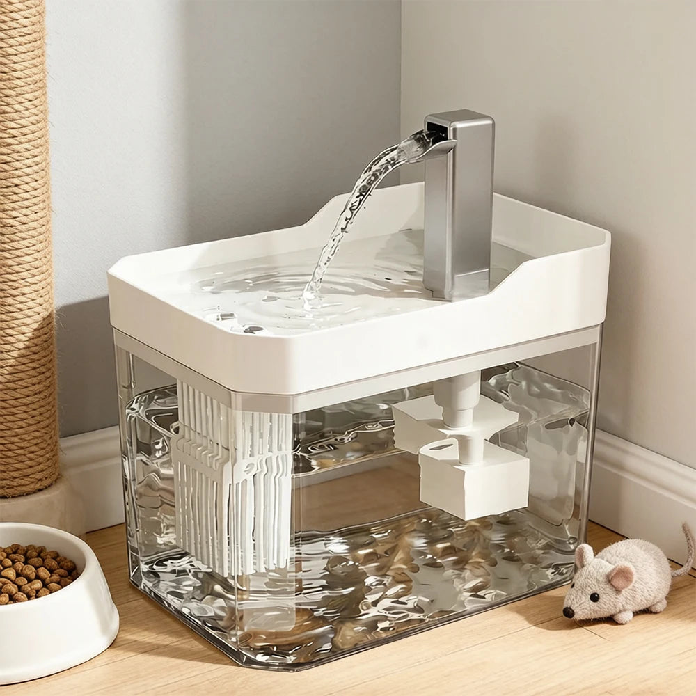 Auto-Filter Recirculating Cat Water Fountain