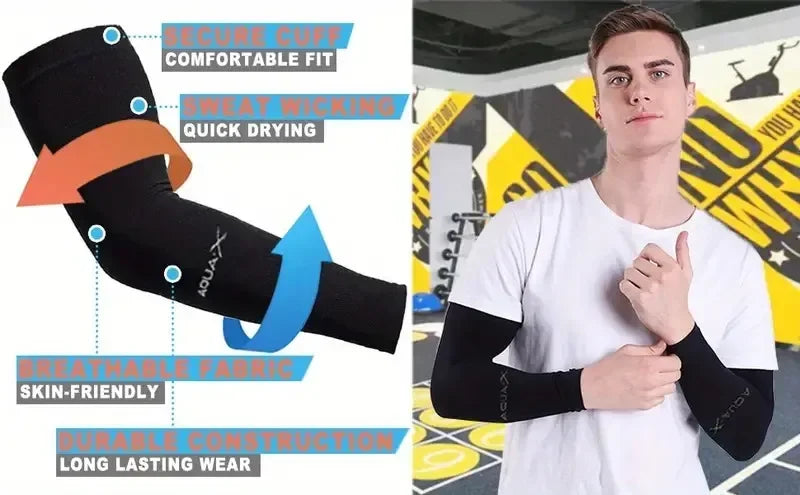 3 Pairs Breathable Sun Protection Sleeves UV Protective Arm Covers Uses for Sports Driving Outdoor Adventures Shield
