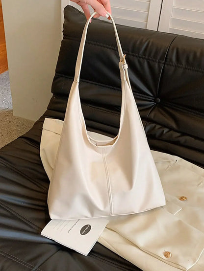 Large Capacity Solid Color Shoulder & Tote Bag